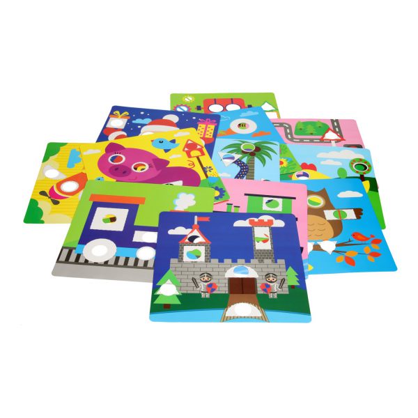 Vormenpuzzels met kaarten - Afbeelding 2