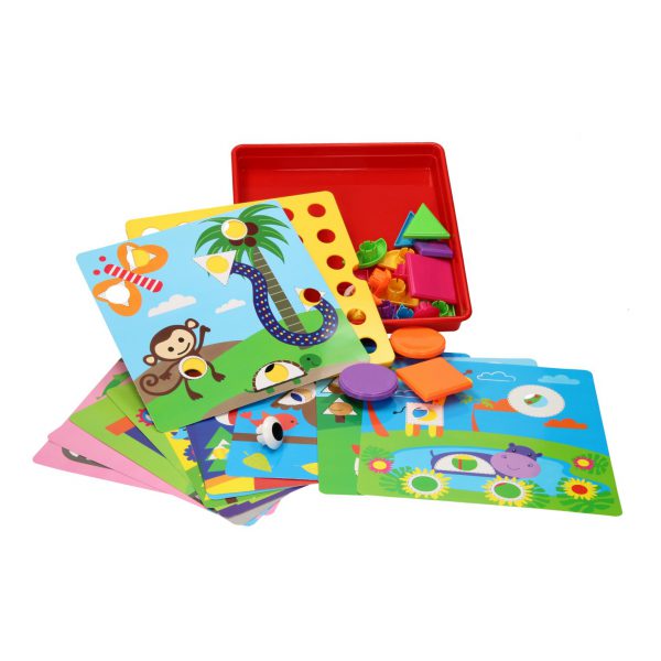 Vormenpuzzels met kaarten - Afbeelding 3