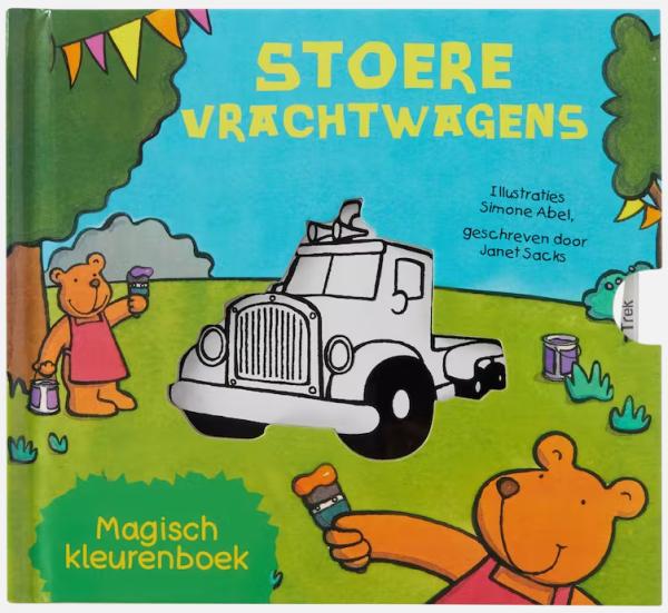 Magisch Lees- en Kleurenboek: Stoere Vrachtwagens