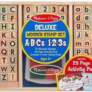 Luxe Houten Stempelset ABC & 123