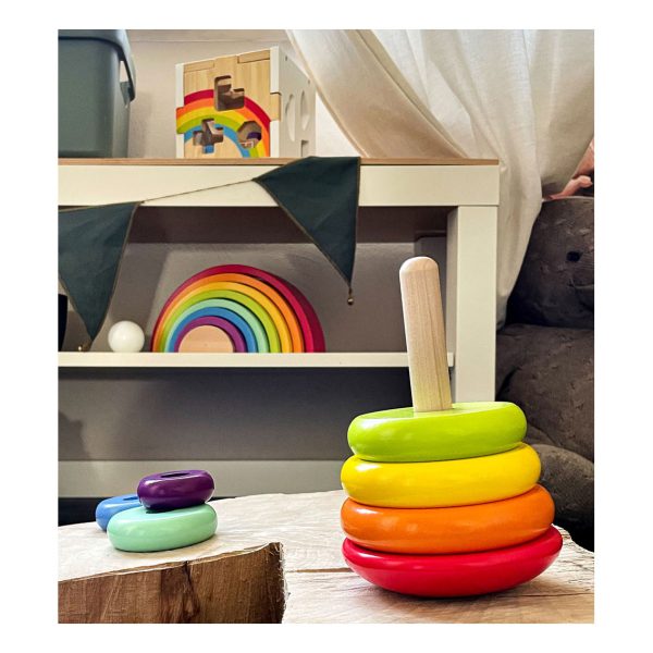 Houten Stapeltoren Regenboog - Afbeelding 4