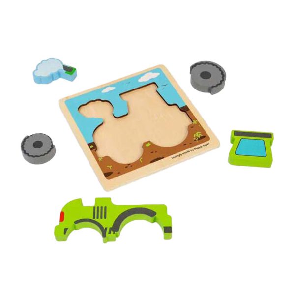 Houten Puzzel Tractor - Afbeelding 3