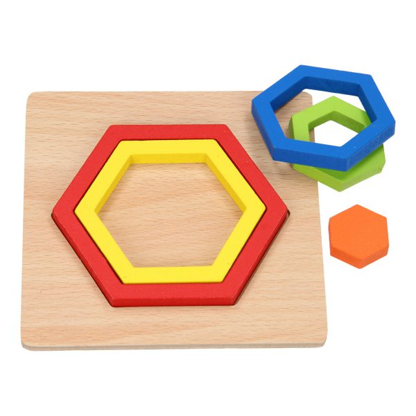 Houten Vormenpuzzel Zeshoek - Afbeelding 2