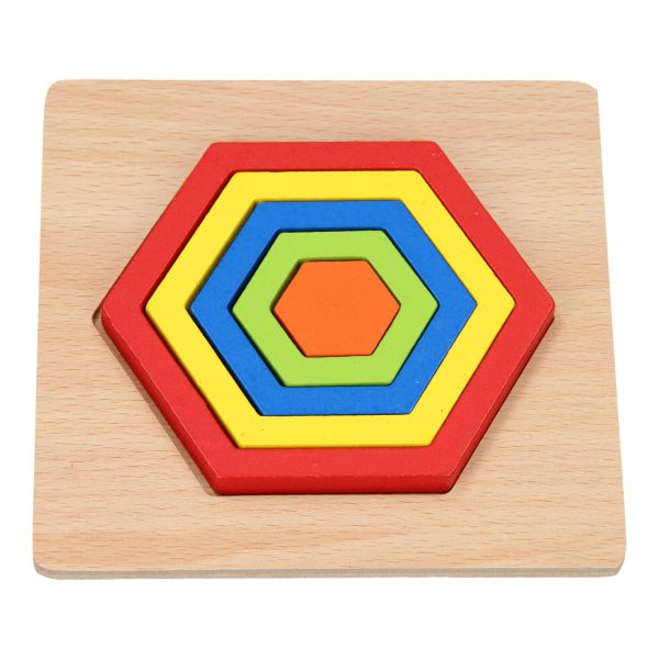 Houten Vormenpuzzel Zeshoek