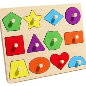 Houten Vormenpuzzel (12 delig)