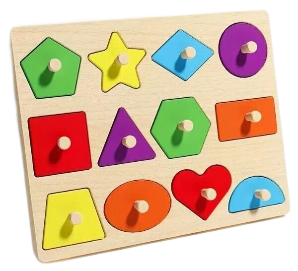 Houten Vormenpuzzel (12 delig)